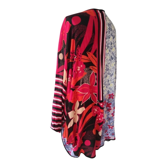 Anna & Ava Multicolor Open Front Kimono Cardigan OS Viscose - Picture 5 of 9